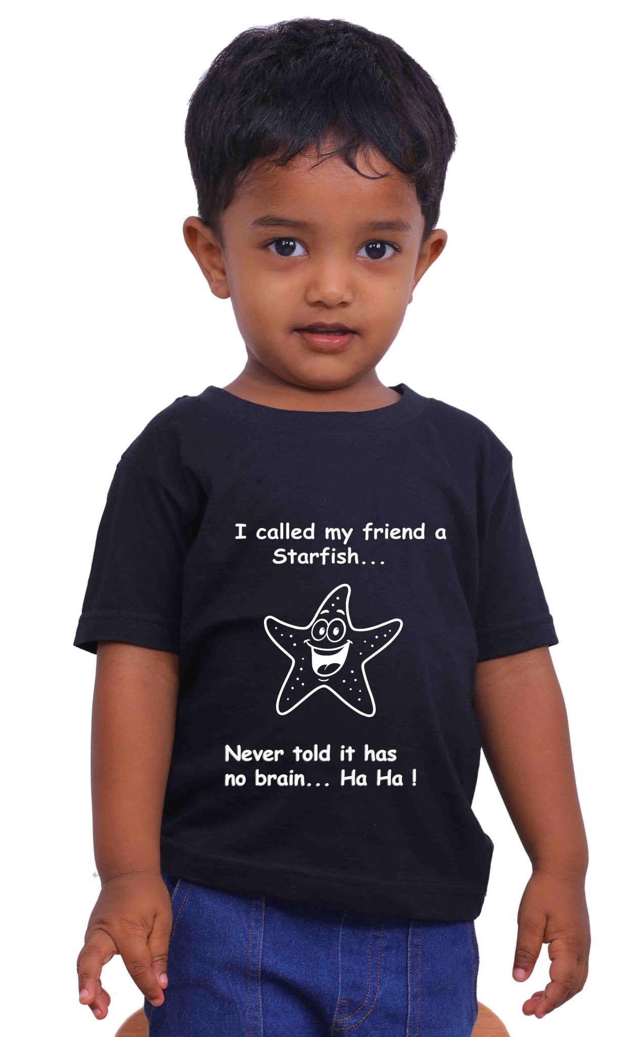 Starfish Science Tee - Fun Facts Galore! Brainy Being Apparels Black 12 - 18 months