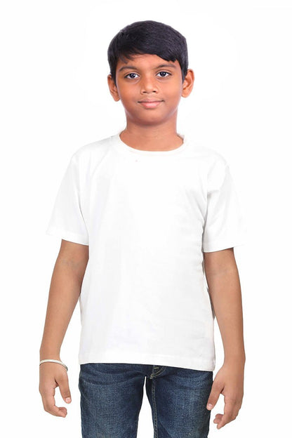 Short - Sleeve Plain Tees Brainy Being Apparels 18 - 24 months White