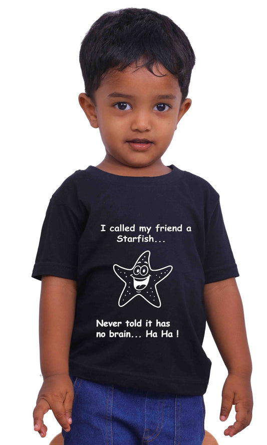 Starfish Science Tee - Fun Facts Galore! Brainy Being Apparels Black 12 - 18 months