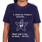 Starfish Science Tee - Fun Facts Galore! Brainy Being Apparels Navy 12 - 18 months