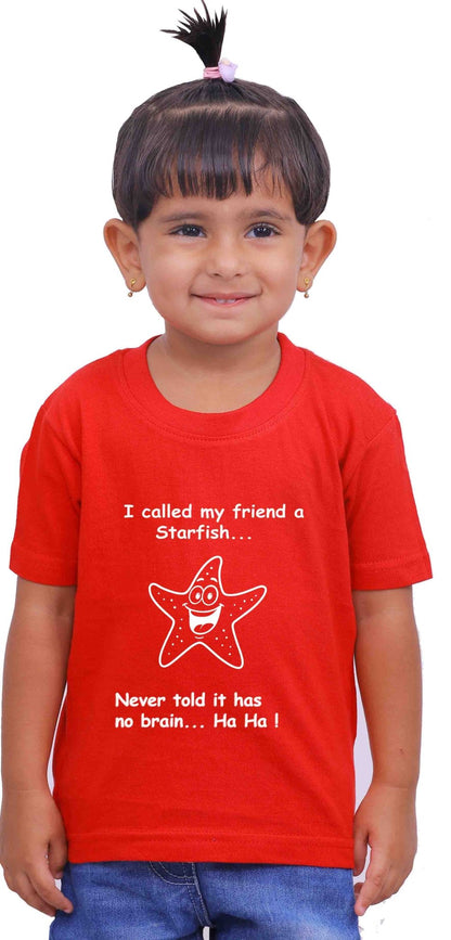 Starfish Science Tee - Fun Facts Galore! Brainy Being Apparels Red 12 - 18 months