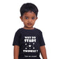 Why do Stars Twinkle! / Round Neck Half Sleeve Regular Fit TShirt Brainy Being Apparels 12-18 M Navy Blue