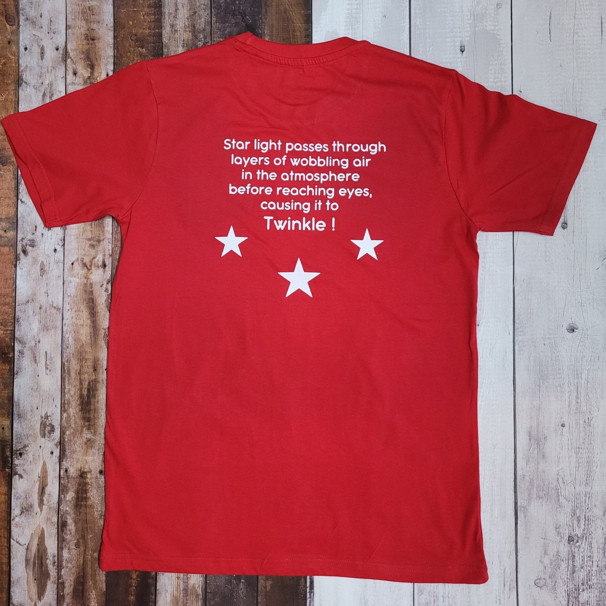 Why do Stars Twinkle! / Round Neck Half Sleeve Regular Fit TShirt Brainy Being Apparels 12 - 18 M Black