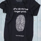 Why do we Have Finger Prints / Round Neck Half Sleeve Regular Fit TShirt Brainy Being Apparels S Black